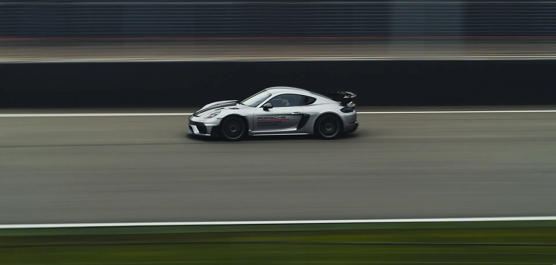 Porsche GT4 RS at speed, Hockenheimring